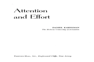 Attention and Effort (Experimental Psychology)